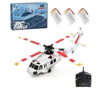MechEdu WL K270 UH-60L Hélicoptère télécommandé, 2,4 GHz, 4 canaux, classe 170, 4 rotors, sans vol, maintien de l'altitude de la pression atmosphérique, gaz gauche/droite, 3 batteries (flux optique