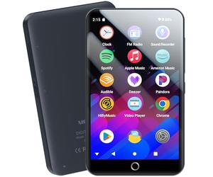 MECHEN 160 Go Lecteur MP3 Android WiFi Bluetooth, Compatible Spotify Audible Deezer Amazon Music, Écran Tactile 4 Pouces, Batterie 2000mAh, 1 to Extensible, pour Enfants et Loisirs (160, GB)