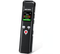 MECHEN V02 Enregistreur Vocal Numérique 64 Go, 1536 Kbps Dictaphone, Boîtier en Métal, Réduction du Bruit, Enregistrement One-Touch, VOR, Line-in, pour Entretiens et Réunions (V02-A1)
