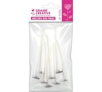 GRAINE CREATIVE Mèches à Bougie 10cm 8 pièces