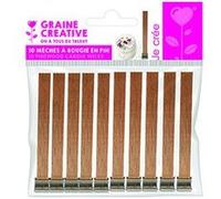 Mèches à bougie en bois Larg. 1,3 cm 10 pièces Multicolore G