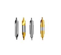 Mèches à Centrer à Angle Jeu de forets centraux HSS Type A et B, Guide de foret central en acier inoxydable M35 au cobalt à 60 degrés 1-6mm(A3 M35 handle8,Piece5)