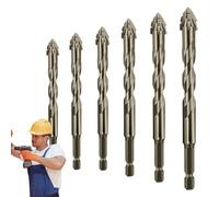 Mèches à Percer,Mèche Excentrique 4 Goujures À Dent De Scie | Outil de Forage à Haute Dureté pour Carrelage Ciment Béton Brique Verre