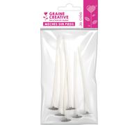 GRAINE CREATIVE Mèches Bougies 15cm 6 pièces