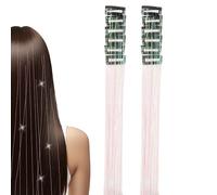 Mèches Cheveux Pailletées Douze Barrettes à Effet Lumineux