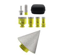 Mèches de Chanfrein Diamanté 50mm SANLEETEK et Foret Diamant Kit Trepan Carrelage - 6pcs