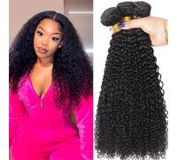 Mèches de cheveux humains Jerry Curly de 12 à 42 pouces, cheveux brésiliens bruts non traités, 1, 3 ou 4 mèches, soldes de liquidation, noir naturel, mèches ondulées effet mouillé, offres spéciales, S