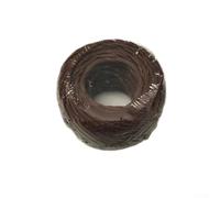 Mèches de ficelle de chanvre bio de 10 m avec revêtement en cire d'abeille naturelle pour la fabrication de bougies, biodégradable et durable (café)