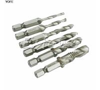 Mèches De Forage À Grande Vitesse, Machine Hss Filetage De Vis Bouchon Métrique, Robinet À Main, Forets M3 M10 6 Pièces