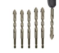 Mèches De Forage Excentriques Crantées | Jeu de Forets Hélicoïdaux à Quatre Tranchants Excentriques,Outil de perçage pour carrelage verre métal brique - Pour Les Travaux De