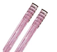 Mèches De Guirlandes De Fées Scintillantes, Paillettes Scintillantes, Reflets Colorés, Outil De Coiffure Temporaire Pour Salon, Décoration De Tressage, Kit De Postiche Synthétique De 20 Pouces De Long