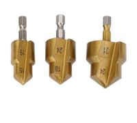 Mèches de Levage en Tpr, 3 Pièces, Alésoir de Tuyau à Tige Hexagonale de 1/4 Pouces, Mèche D'ouverture de Trou D'expansion de Tube D'eau 15-19mm 18-24mm 24-31mm