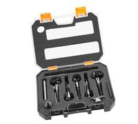 Mèches De Perçage En Acier Carbone 5 Pièces Centrage Du Bois Scie Cloche Outil De Coupe Du Bois Avec Mallette De Rangement Coupe Précise Des Trous