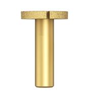Mèches de routeur en diamant, couture brasée dorée, couteau droit, fraise for marbre, pierre, granit, Machine découpage(12.7mm Shank)