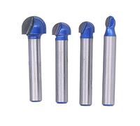 Mèches de toupie à nez rond, fraise à Double cannelure pour le travail du bois, boîte à noyau avec tige de 1/4 po pour divers projets de menuiserie