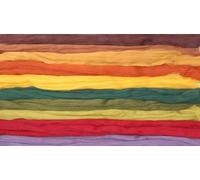 mèches discontinues de TOPS teintes d'automne. Un Mélange de bruns, verts, Rouge - Idéal pour aiguille et humide feutrage, et de la main rotatifs projets.