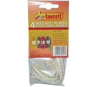 Mèches plates FAVORIT pour lampe tempête - Lot de 4 - 1x9 cm