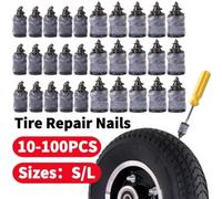 Mèches Pneus Tubeless, Réparation Crevaison <5mm, Auto pour moto(15S+15L) | Pour Crevaison Route, Réparation <5mm, Idéal Auto pour moto, Caoutchouc , Tailles S et L