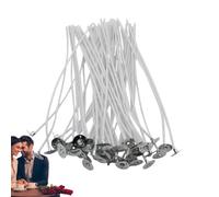 Mèches pour la fabrication de bougies, noyaux de mèche de bougie pré-cirés | Mèches en coton pour bougies de soja, kit de mèche de bougie pour bougies parfumées