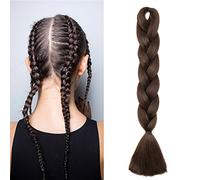 Meches Pour Tresses Africaine Cheveux Tressé Ombre Jumbo - Extension de Cheveux Tressage Crochet Braid 60CM [ Lot de 1 ] Crochet Braids Twist [Marron Moyen]