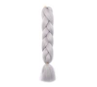 Meches Tresse Cheveux Tressage Meches Pour Tresses Africaine - Cheveux Tresse Ombre Jumbo Extension de Fibre Synthétiques 60cm -Gris Argenté