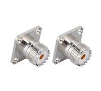 MechKit 2 pièces UHF Femelle SO239 4 Trous Prise Panneau châssis RF Coaxial Adaptateur connecteur
