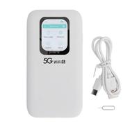 MechKit 5G WiFi 6 Hotspot Mobile avec Emplacement pour Carte Nano SIM connecte jusqu'à 16 appareils Appareil WiFi Portable à écran Tactile 2,01 Pouces pour Les Voyages