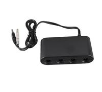 MechKit Adaptateur de contrôleur GC 4 Ports, convertisseur de contrôleur de jeu 3 en 1 haute Performance avec fonction Turbo pour PC et ABS noir