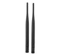 MechKit Antenne de routeur WiFi Double Bande Interface SMA à Gain élevé Carte réseau sans Fil omnidirectionnelle Antenne Externe pour routeurs WiFi Points d'accès ABS Noir 2 pièces (Antenne 6DBi)