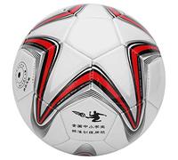 MechKit - Ballon de Football Cousu à la Machine, Durable, pour entraînement, Taille 4, pour étudiants, intérieur et extérieur, Caoutchouc PVC, Rouge et Blanc