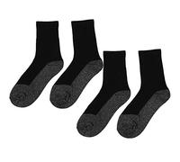 MechKit Chaussettes de Compression de Sport Chauffantes en Fibre Aluminisée Thermostatique Chauffe-Pieds Chaussettes Thermiques pour Randonnée en Plein Air Ski Unisexe 2 Paires (Version Courte)