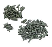 MechKit Clips de sécurité pour Carpe Cône de Queue Accessoires d'équipement de pêche européens Premium Solide Durable Plastique Herbe Couleur Verte 50 Ensemble pour Les Amateurs