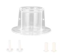 MechKit Collier de Protection Anti-Morsure pour Perroquet, Plume, guérison des blessures, Collier de Protection pour Oiseau, Acrylique Transparent, Taille réglable S M L (L diamètre extérieur 9,5