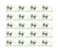 MechKit Double Canne à pêche Cloches Alarme Fluorescente Nuit Canne à pêche Pointe Poisson Morsure Alarme Pince 20 pièces ABS plaqué Fer Durable Sensible pour la pêche de Nuit