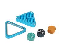 MechKit - Embouts de Queue de Billard, Kit de Remplacement de dureté Haute densité pour bâtons de Billard avec boîte de Rangement Triangulaire, 3 pièces 13mm (Bleue)