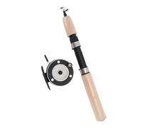 MechKit Ensemble de Moulinet de Canne à Pêche Télescopique, 65 cm Canne de Pêche Glace Rotation Lisse Antidérapant Combos de Moulinets de Canne a Peche pour Trout Walleye Perch