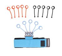 MechKit Exerciseur de Doigts en Silicone Renforceur de Main Élastique pour la Rééducation Escalade Guitare Piano Batteur 10 Manchons de Doigts Inclus (Bleue)