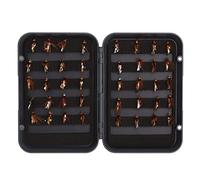 MechKit Fly Fishing Kit 40pcs Bright Colors Hand Knitting Stainless Steel Lure Box for Trout Salmon Fishing Enthusiasts