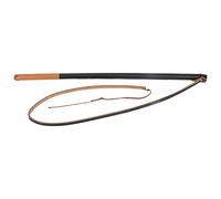 MechKit Fouet de Dressage Professionnel en Cuir pour Chiens, équipement d'agilité Durable pour Chiens de Taille Moyenne et Grande, Outil de Dressage interactif, Noir et Marron, 53,