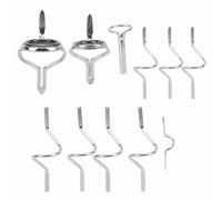 MechKit Guide de pêche à la Mouche Outil de réparation de pêche à la Ligne Anneau à Double Boucle Solide en Acier Inoxydable de qualité supérieure Différentes Tailles pour Les