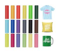 MechKit Infusible Transfer Ink Sheets, 18 Pièces Papier Sublimation Pré-Imprimé 11,5 X 30,5 cm Feuilles d'Encre de Papier Transfert Pression à Chaud pour DIY T-Shirts, Tasses, Sac (Couleur Unie)