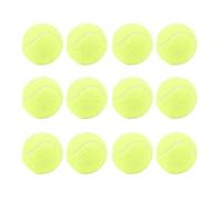 MechKit Lot de 12 balles de Tennis en Feutre de Caoutchouc pour entraînement à Pression avec Sac de Rangement pour entraînement débutant (Jaune)