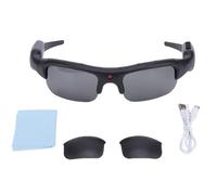 MechKit Lunettes de Caméra HD 1080P, Lunettes Vidéo Objectif Grand Angle Stabilisation Intelligente Caméra Action Lentille Polarisées Connectée Smartphone Vue à la Première Personne