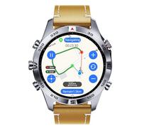 MechKit Montre connectée G7, écran Tactile 1,43 Pouces, étanchéité 5 ATM, Plus de 100 Modes Sportifs (Cuir Marron)