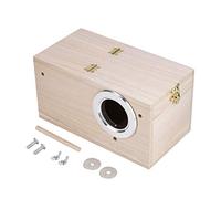 MechKit Nid d'oiseau en Bois de qualité, boîte d'élevage, Accessoires de Cage pour perroquets, perruches, calopsittes, sûr, Non Robuste, Ouverture en métal Durable, Couvercle supér (Ouverture à