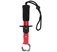 MechKit Pince à Lèvres de Poisson Outil de Pêche en Acier Inoxydable avec Dragonne Poignée Antidérapante pour Accessoires d'équipement de Pêche en Plein Air Léger Durable (Rouge)
