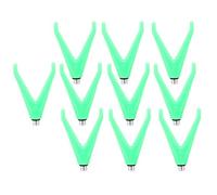 MechKit Repose-Tige Tête de Canne Repose-Canne Repose-Canne à pêche 10 pièces Support de tête fileté en métal en Plastique Durable pour Accessoires de pêche Vert 130 g (Forme en V)