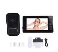 MechKit Sonnette Vidéo sans Fil avec Caméra, 2,4 GHz, Écran IPS 4,3 Pouces Sonnette sans Fil Exterieur Etanche IP65, Communication Bidirectionnelle, Haut-Parleur et Microphone Intégrés