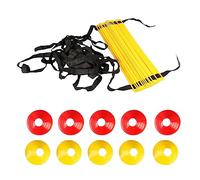 MechKit Speed Agility Train Kit Équipement d'entraînement de Football Professionnel avec échelle d'agilité cônes de Football et Sac de Transport pour athlètes et Sangle en Nylon