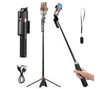 MechKit Trépied pour téléphone, 155 cm Selfie Stick Trépied avec suivi du | Perche à selfie extensible avec 5 commandes gestuelles, trépied mobile avec télécommande, batterie 1000 mAh
